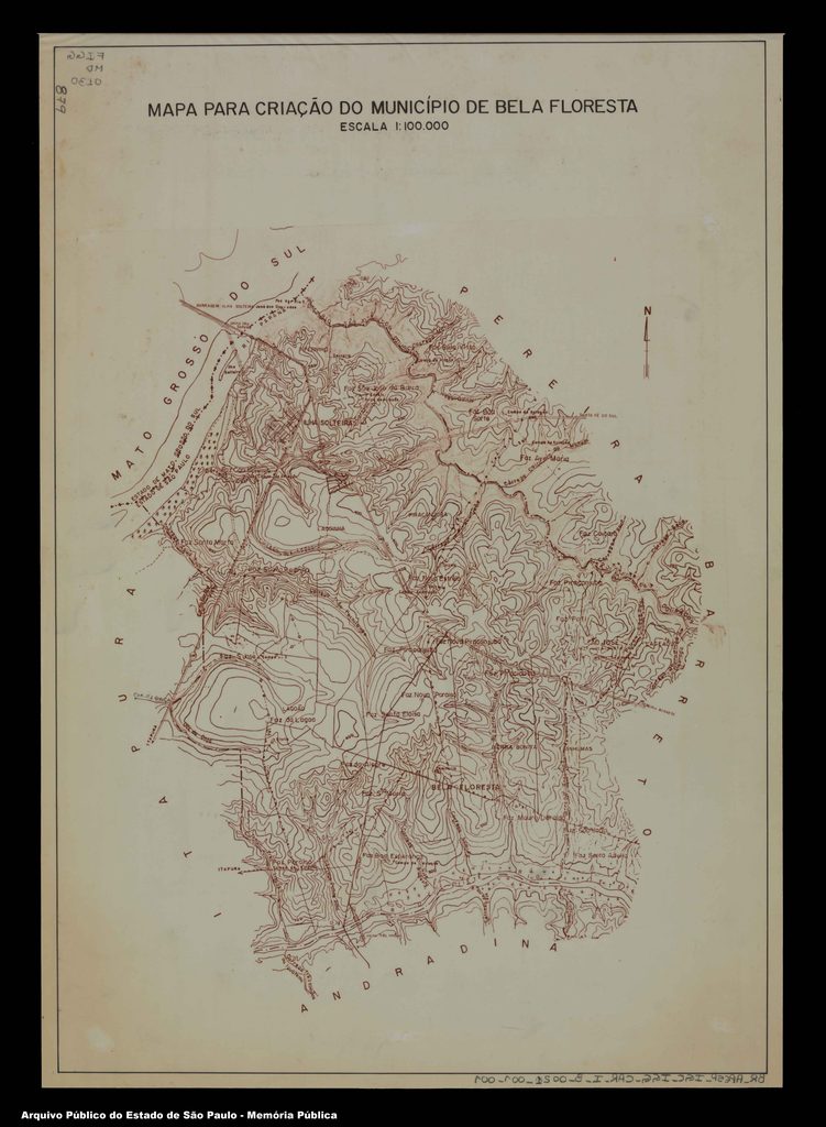 mapa para criação do município de bela floresta