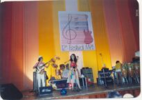 Apresentação musical no 12º Festival MPB de Ilha Solteira, em outubro de 1986