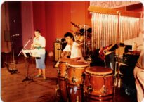 Músicos se apresentam no 12º Festival MPB de Ilha Solteira, em outubro de 1986